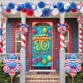 thumbnail image 3 of Colorful Balloons Birthday Banner 10th Birthday Double Digits Celebration Banner for Kids Party Indoor Decoration Photo Shoot, 3 of 8