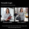 thumbnail image 5 of Women Long‑Sleeve Non‑Sheer Button‑Down Work Blouse, Breathable Business‑Casual Office Daily Tops, 5 of 16