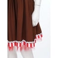 thumbnail image 5 of Hansber Short Puff Sleeve Gingerbread Man Dress for Women Holiday Party Tutu Dress Dancewear Brown S, 5 of 7
