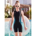 thumbnail image 7 of ANFERRY Girls One Piece Swimsuit Boyleg Zipper Athletic UPF50+ Bathing Suit, Sizes 7-16, 7 of 7