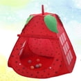 thumbnail image 2 of DEELLEEO Children Strawberry Tent Portable Kids Game House Indoor Castle Foldable Tent Ocean Ball Pool, 2 of 6