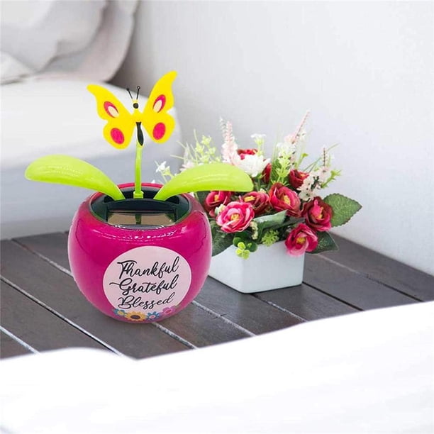 Jouet à énergie solaire en forme de fleur dansante, fleur d'abeille à énergie solaire, jouet de danse à énergie solaire pour décoration de voiture et Jouet à énergie solaire en forme de fleur dansante, fleur d'abeille à énergie solaire, jouet de danse à énergie solaire pour décoration de voiture et