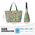 thumbnail image 2 of Large Beach Bags Water-resistant Sandproof - grapefruit leaves_B Cute Beach Tote Bags for Women with Zipper, 2 of 6