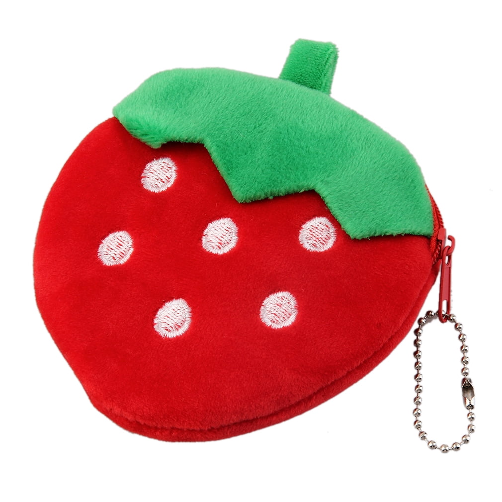 Womens Girl Fruits Watermelon Portable Zipper Coin Purse Wallets Case Plush Bag*