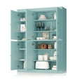thumbnail image 3 of Palace Imports 100% Solid Wood Kitchen Pantry Storage Cabinet with Doors and Adjustable Shelves, 6-Door, Aqua Blue, 3 of 8