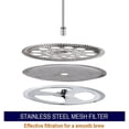 thumbnail image 3 of Stainless Steel French Press Coffee Maker 34 Oz 1L, 3 of 6