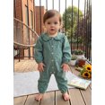 thumbnail image 3 of RUINIXCW Infant Girl Romper Puff Long Sleeve Solid Color Fall Jumpsuit, 3 of 8