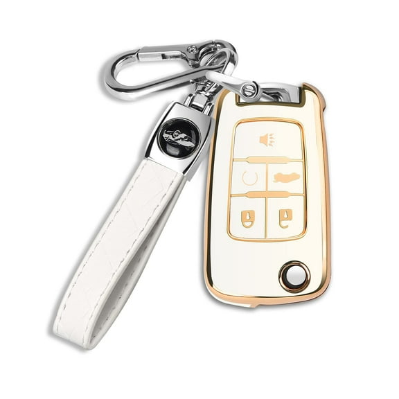 for Chevy Key Fob Cover Case with Keychain for Chevrolet Buick Camaro Cruze Equinox Malibu Impala Spark Sonic GMC