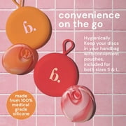Bodyotics Reusable Menstrual Disc 2-Pack (Small & Large, Red & Orange) - Wear Up to 12 Hours, IUD-Compatible Alternative to Cups, Tampons & Pads