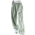 thumbnail image 1 of Pantalons Décontractés pour Femmes Pantalons Cargo Taille Haute Fine Pantalons de Danse de Rue Pantalons de Sport Loisirs Pantalons Larges pour Femmes Bleu S, 1 of 4