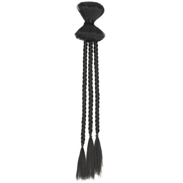 MasteelfCA Braided Ponytail Extension Bow Braided Hair Extension Synthetic Wig for Women