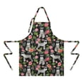 thumbnail image 2 of Schnauzer with Pioneer Flower Apron-Garden Aprons for Women with Pockets-Cotton Linen Waterproof Kitchen Cooking Gardening Aprons Adjustable for Kitchen,Cooking,BBQ and Salon 33x27 Inch, 2 of 7