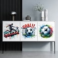 thumbnail image 6 of Usloyux Soccer Wall Decals 3-Pack, Watercolor Football Goal Stickers, Sports Room Decor For Bedroom Man Cave Game Room, Removable Vinyl Wall Art ForKidsBoys Teens, Easy Peel And Stick Application, 6 of 8