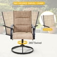 thumbnail image 7 of BUPPLEE 9-Piece Outdoor Dining Set for 8 with Swivel Chairs, Square Metal Table with Umbrella Hole for Patio, Deck and Backyard, 7 of 7