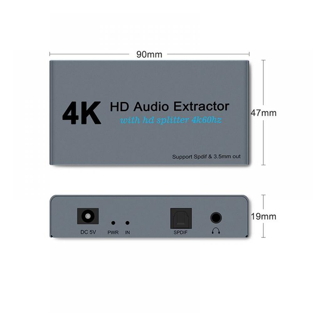 Ir Remote Spina UE SODIAL Hdmi Splitter Switch 4K Uhd Converter 4X2 Hdmi Matrix con Audio Extract Optical L/R Analogico Digitale