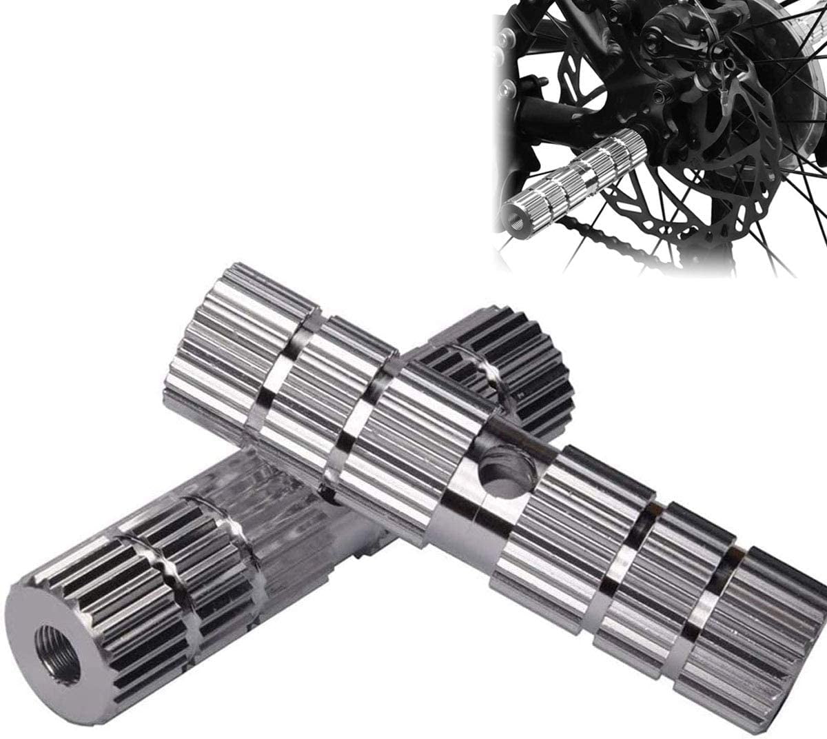Transer Antislip Cylinder Mountain Standing Axle Foot Peg for BMX Bikes Bicycles 1 Pair Aluminum Alloy Foot Pegs 
