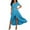 Light Blue, variant on Blmnix Valentine Dresses for Women 2026 High-Low Flowy Waisted Dresses Short Sleeve V-Neck Blue Drop Waist Dress Women,XXXL