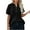 Black, variant on XUNKUSGA Womens Plus Size Tops Oversized Crew Neck Cotton Linen Tops Short Sleeve V Neck Button-Down Shirts Casual Breathable Tee Shirts S-5XL