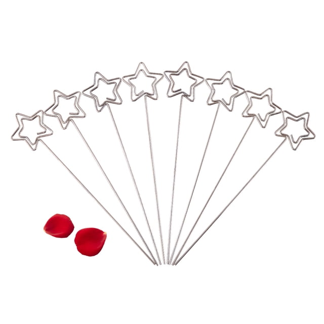Mootea Memo Clip Holders, 50pcs Silver DIY Craft Metal Round Wires Photo Card Picture Memo Paper Note Display Clip Holders