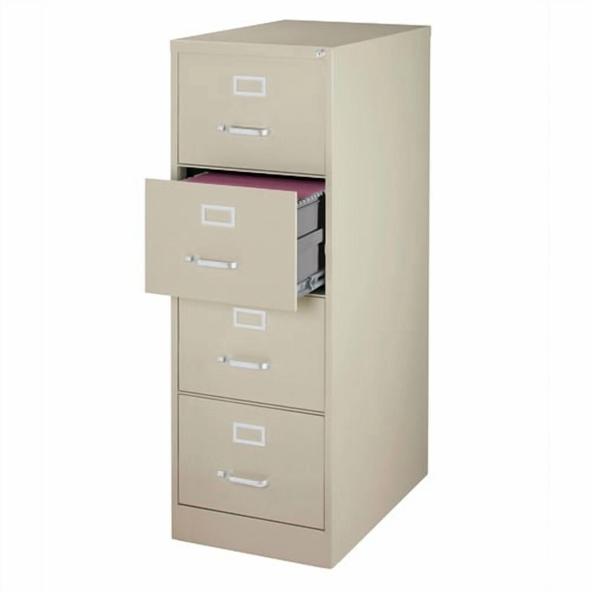 Lorell, Vertical File Cabinet - 4-Drawer, 1 Each, Putty