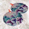 thumbnail image 3 of Snowman Ornament, Winter Holiday Decor, Snow Scene Ornament, Cute Snowmen Decoration, Festive Tree Ornament, Gift Idea, Gift Exchange idea, Holiday Keepsake, Xmas Tree Hanging Deco, 3 of 5