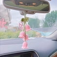 thumbnail image 3 of NOGIS Car Mirror Hanging Accessories,Cute Car Accessories For Women,Rear View Mirror Accessories Hanging,Bellflower Hand Knitted Car Pendant，Suitable For Backpacks, Key Chains (Pink), 3 of 7