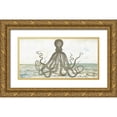 thumbnail image 1 of Fay, Mela 18x11 Gold Ornate Wood Framed with Double Matting Museum Art Print Titled - Octopus II, 1 of 4