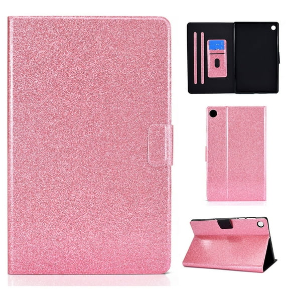 Lenovo Tab M10 FHD Plus 10.3" Case, Dteck Multi-angle Viewing Stand Glitter PU Leather Folio Case With Built-in Card Slots / Auto Wake Sleep, Pink