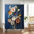 thumbnail image 4 of Tarmeek Floral Shower Curtain 90x180cm Polyester Fabric Waterproof Washable Quick Dry for Bathroom Tub Hotel Mildew Resistant, 4 of 7