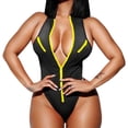 thumbnail image 2 of Slim Fit Women Bikini Sexy Sleeveless Zipper Design Lady Swimwear for Water Sports, 2 of 7
