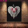 thumbnail image 1 of Brujería de Luna, polillas, novias de murciélago, fantasmas y plantas de esqueleto, arte de pared, pintura en lienzo, Póster Artístico de Wicca e impresión, decoración del hogar, 1 of 4
