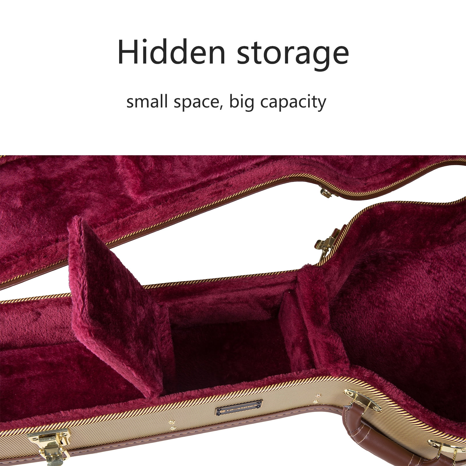 Crossrock Wooden Hard Case For Gibson SG and Similar Style Electric Guitars