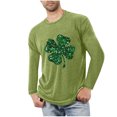 thumbnail image 1 of Blusas y camisas de manga larga con cuello redondo para hombre, deportivas, fitness, hogar, pijamas navideños estampados, camiseta de manga larga con cuello redondo, blusa de poliéster para hombre, 1 of 3