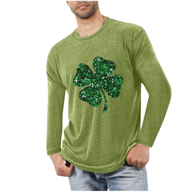 Blusas y camisas de manga larga con cuello redondo para hombre, deportivas, fitness, hogar, pijamas navideños estampados, camiseta de manga larga con cuello redondo, blusa de poliéster para hombre