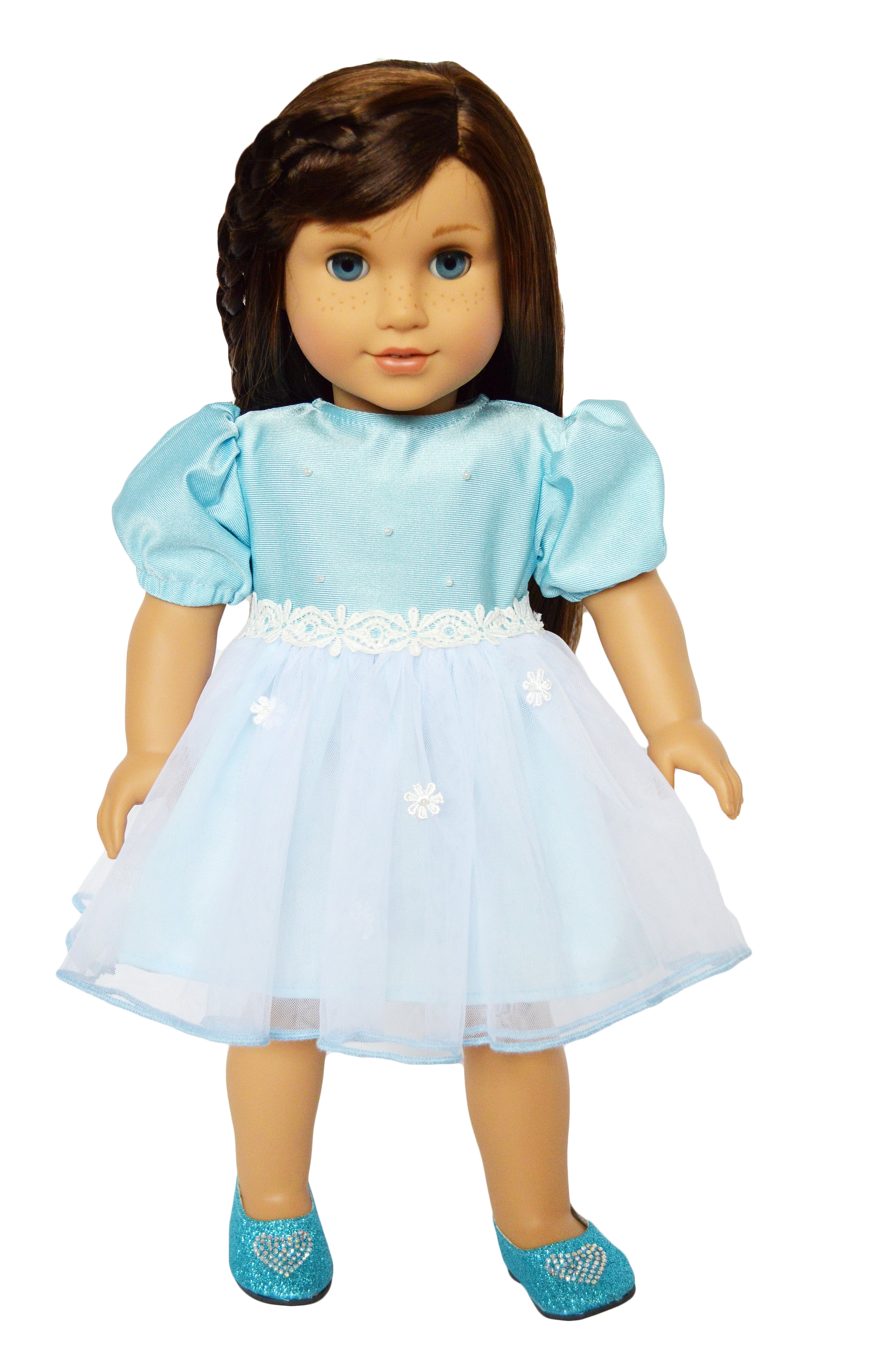 Doll Clothes Blue Dress Fits 18 Inch Dolls Such As American Girl Dolls And My Life As Dolls 18