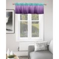 thumbnail image 2 of Teal Purple Ombre Kitchen Curtain Valances for Windows Farmhouse Short Curtains, Modern Geometric Striped Abstract Art Rod Pocket Valance Curtain for Bedroom Cafe Living Room 56"x16", 2 of 8