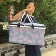 thumbnail image 2 of Bolsa grande de 30L para comida rápida para llevar, bolsa de aislamiento para automóvil, caja de entrega refrigerada para picnic al aire libre, cesta de compras plegable, bolsa de hielo, 2 of 5