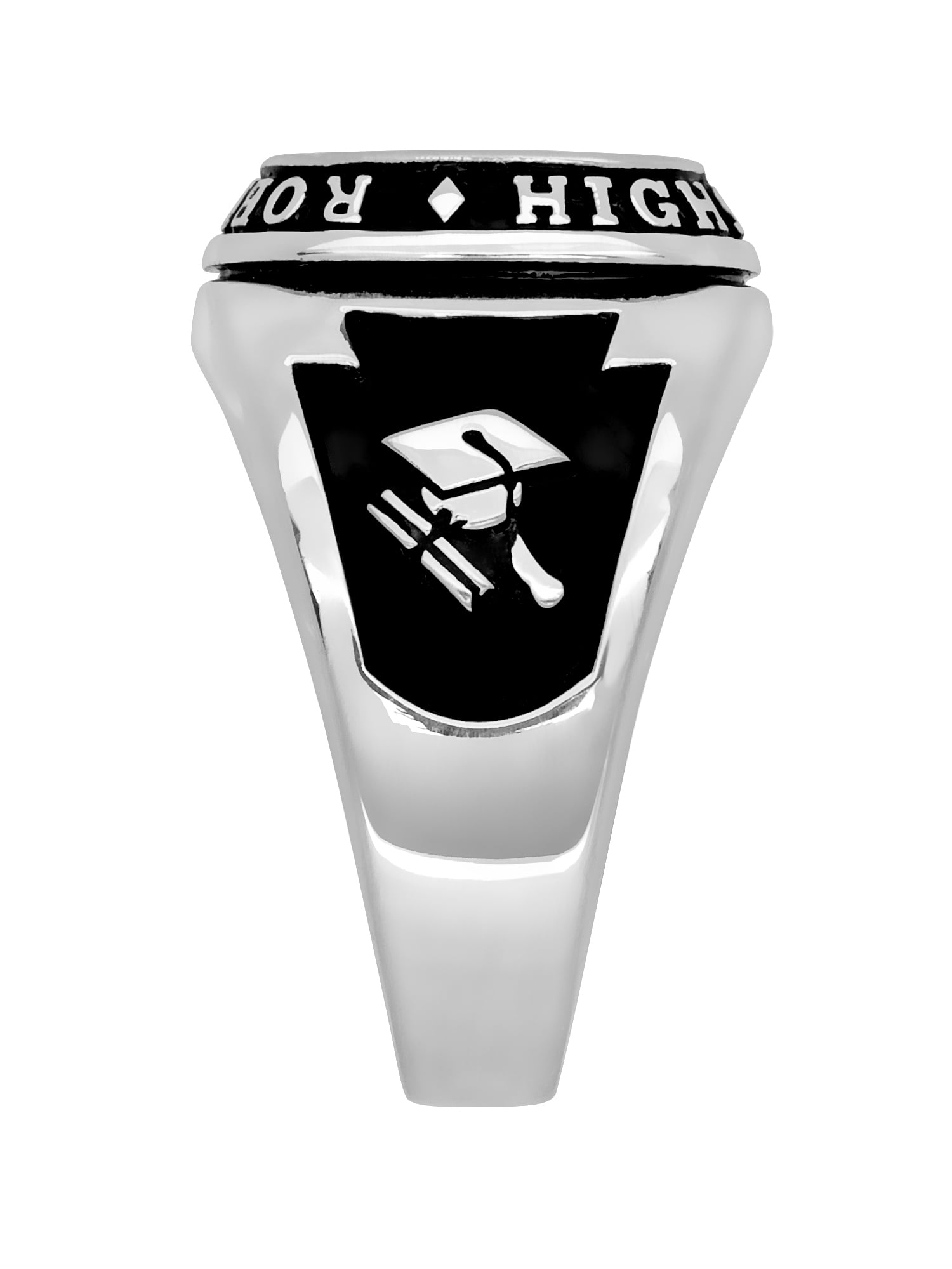 Order Now for 2025 Graduation, Freestyle Men's Cushion Birthstone Class Ring, Personalized, High School or College
