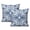 Boho Ethnic Floral, variant on Watercolor Teal Green Throw Pillow Covers 18 X 18 Inch, Set Of 2, Linen Study Sofa Cushion Cover Indoor Living Room Home Decor