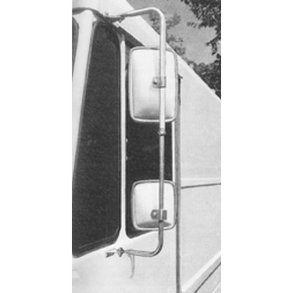 Velvac 708156 SS Rear Stud Convex 6-1/2"x 6" Mirror Head Only