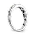 thumbnail image 6 of 14K White Gold Ring Band Wedding Diamond Round Complete Trio Ladies , Size 7, 6 of 7