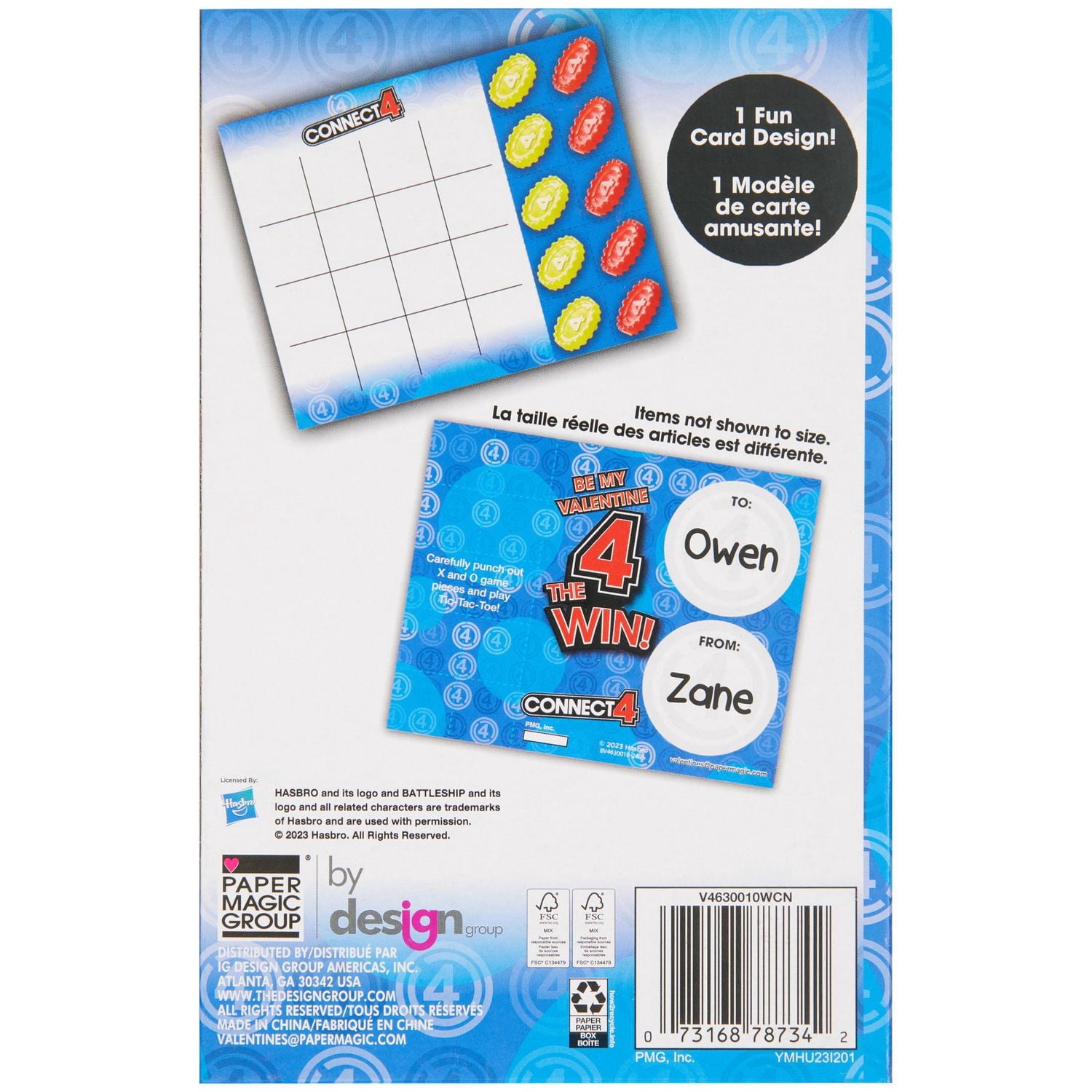 Cartes de Saint-Valentin Tic-Tac-Toe Connect 4, Activité sur papier, Multi-couleurs, 32 Compter