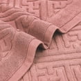thumbnail image 4 of Unique Bargains Luxury Bath Mat Cotton Absorbent Hotel Spa Shower Floor Towel Pink, 4 of 7