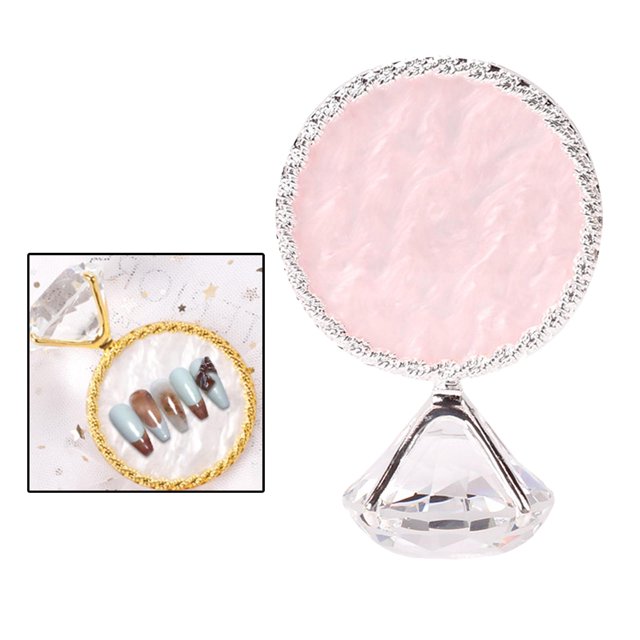 W/ Diamond Base Makeup Board Color Mixing Plate For Displaying a Variety Of Decorations, False Nails, Beads, Earrings - G