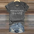 thumbnail image 2 of Pxiakgy Christian Shirts for Women Walking By Faith Tripping Constantly Print T Shirt Casual V Neck T Shirt Funny Christian Faith Bible T-Shirt Uni Casual Basic T-Shirts Blouses Dark Grey Xxl, 2 of 5