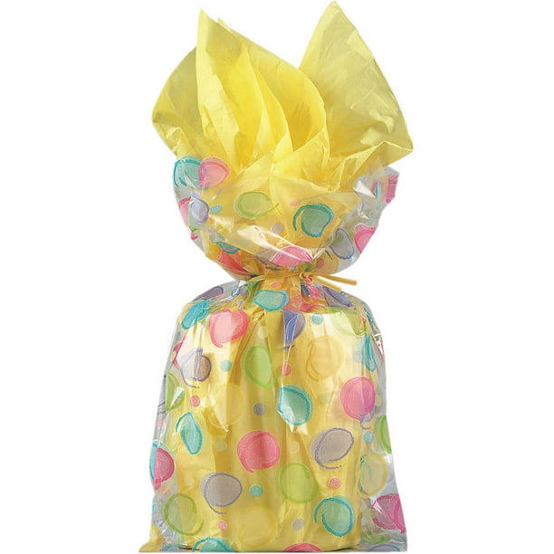 Colorful Polka Dot Cellophane Bags, 20ct
