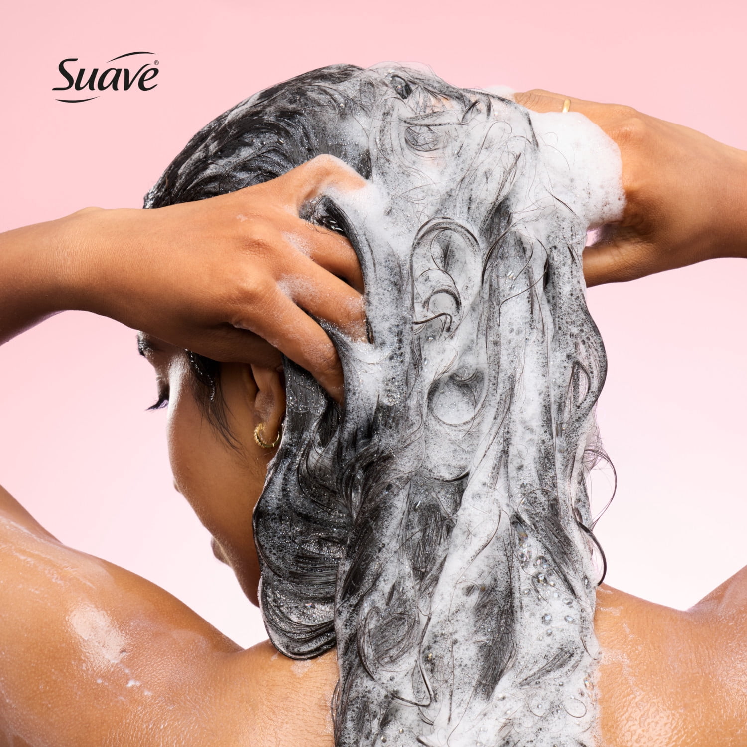 Suave Hydra Gloss Sulfate Free Shampoo with Glycolic Acid & Camellia Flower Oil, 18 fl oz