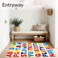 thumbnail image 3 of ODIKA 8'x10' Machine Washable Non-Slip Area Rug, Learning Letters Phonics Educational Playmat with Colorful Alphabet Design High Traffic Rug with Pad, Red, 694009, 3 of 8