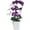 Dark Purple, variant on 15 Inches Tall Artificial Silk Phalaenopsis Orchid Flower Plant Pot Teal Arrangements (Golden Blue)