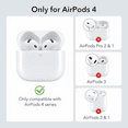 thumbnail image 5 of Entronix Silicone Case Skin for Airpods 4th Gen, Shockproof Protective Cover with Clip Hook, Light Pink, 5 of 5